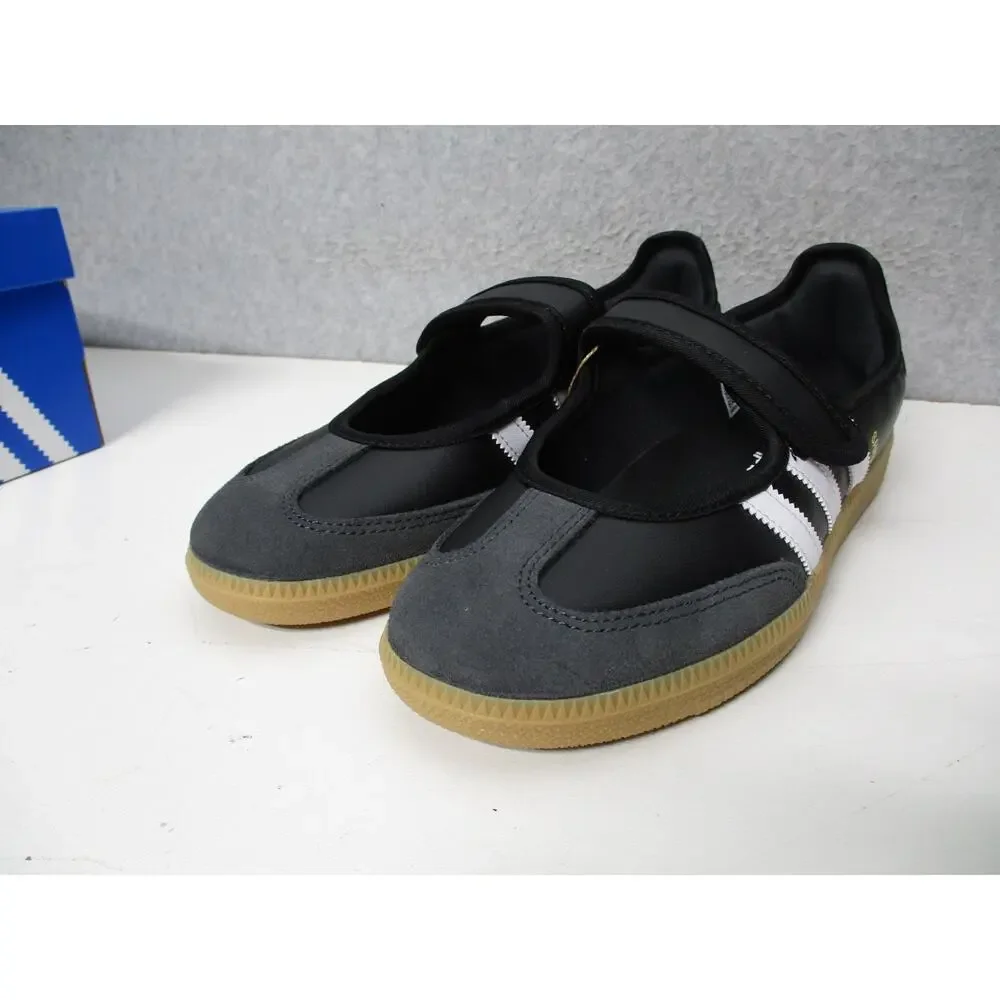 Adidas Samba Jane Shoes Black White Gum JQ6445 Womens Sz 7.5